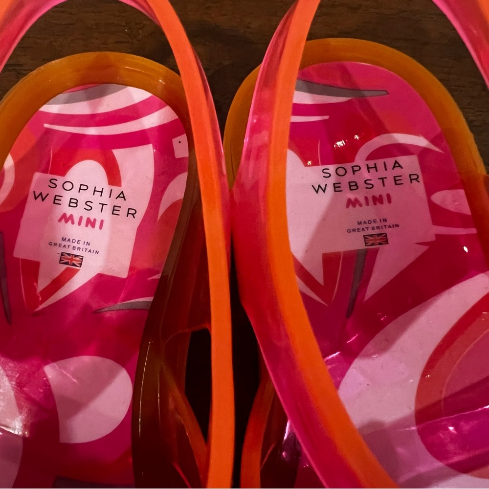 Sophia Webster Kids Sandals in Orange and Pink Butterfly - Picture 6 of 6